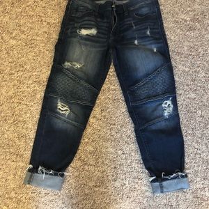 Kankan moto jean crops size 11